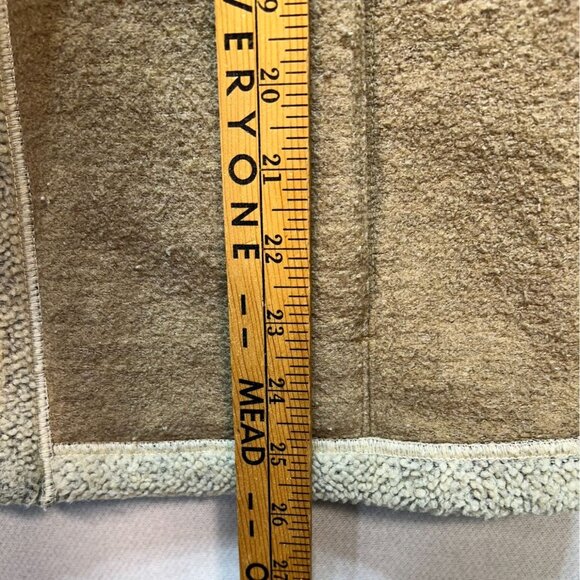 Woolrich Womens Fleece Vest Sweater Medium Tan Sherpa Lined Full Zip Outdoors - Picture 5 of 10